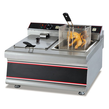 DF-685Deluxe bench type double cylinder double screen electric frying furnace
