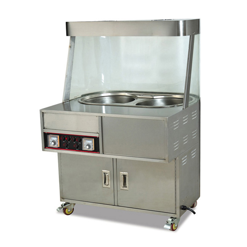 Fuqi eb-460-2 vertical double head chestnut frying machine
