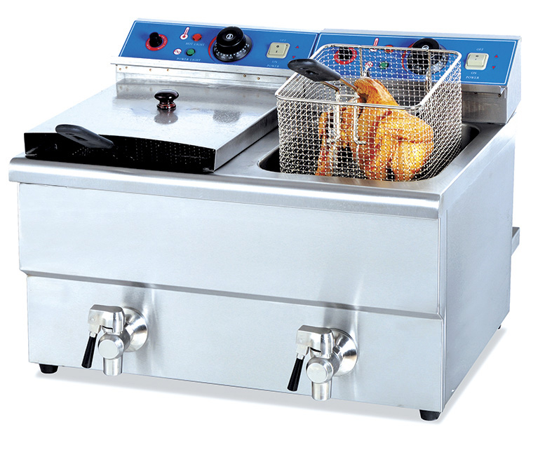 FUQIDF-12L-2Bench type double cylinder double screen electric frying furnace