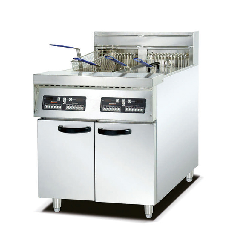 FUQI DF-30-2 Vertical 2-tank Computer Fryer(4-basket)