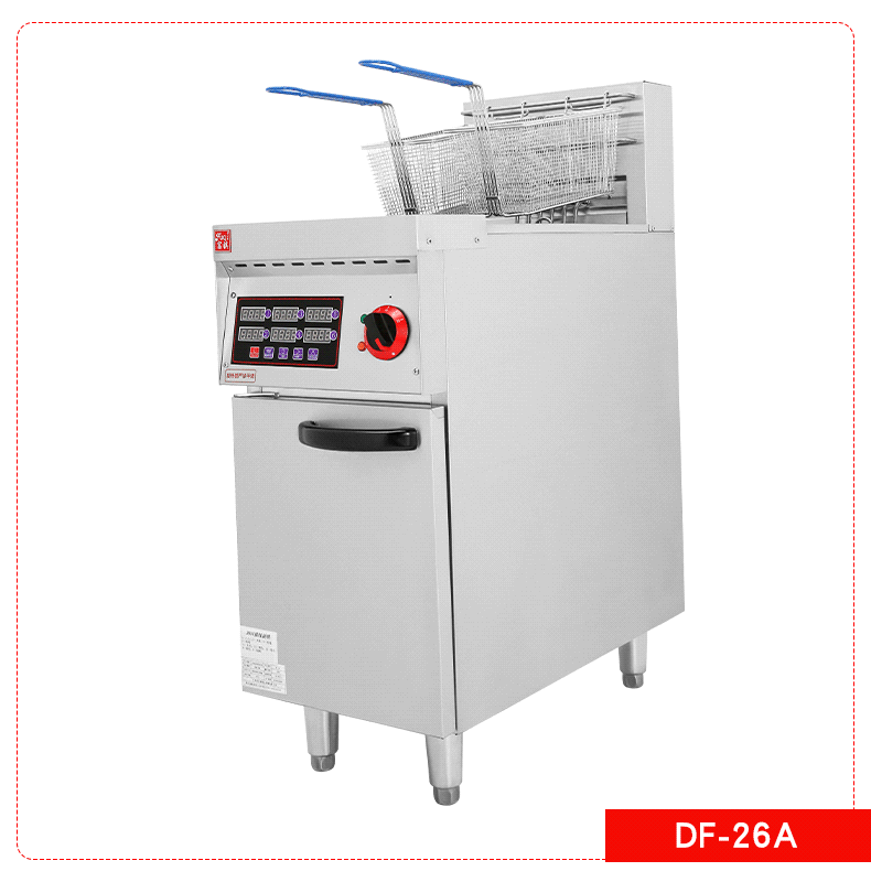 富祺DF-26A(帶六通道計時器)立式單缸雙篩電炸爐